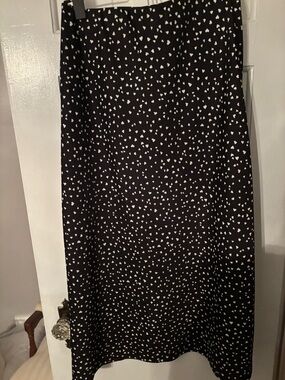 A New Day Black Heart-Print Skirt